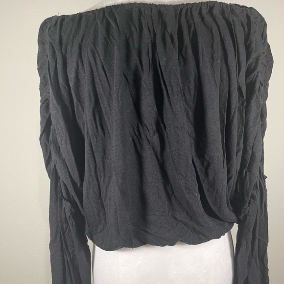 NWT Free People In a Dream Ruched Linen Blend Crop Top - Picture 10 of 10